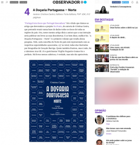 imprensa Jornal Observador A Doçaria Portuguesa · Norte